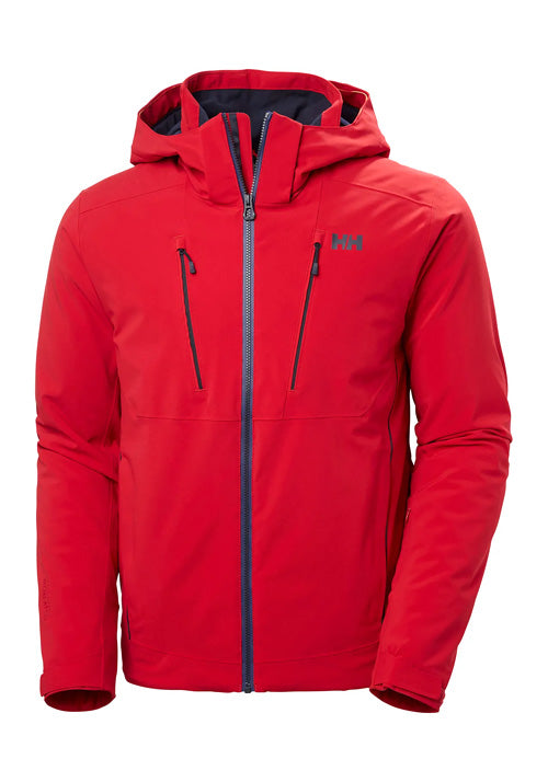 HELLY HANSEN Men's MS ALPHA 4.0 Waterproof Ski Jacket - Red | Lightweight Winter Shell for Skiing, Snowboarding & Outdoor Adventures