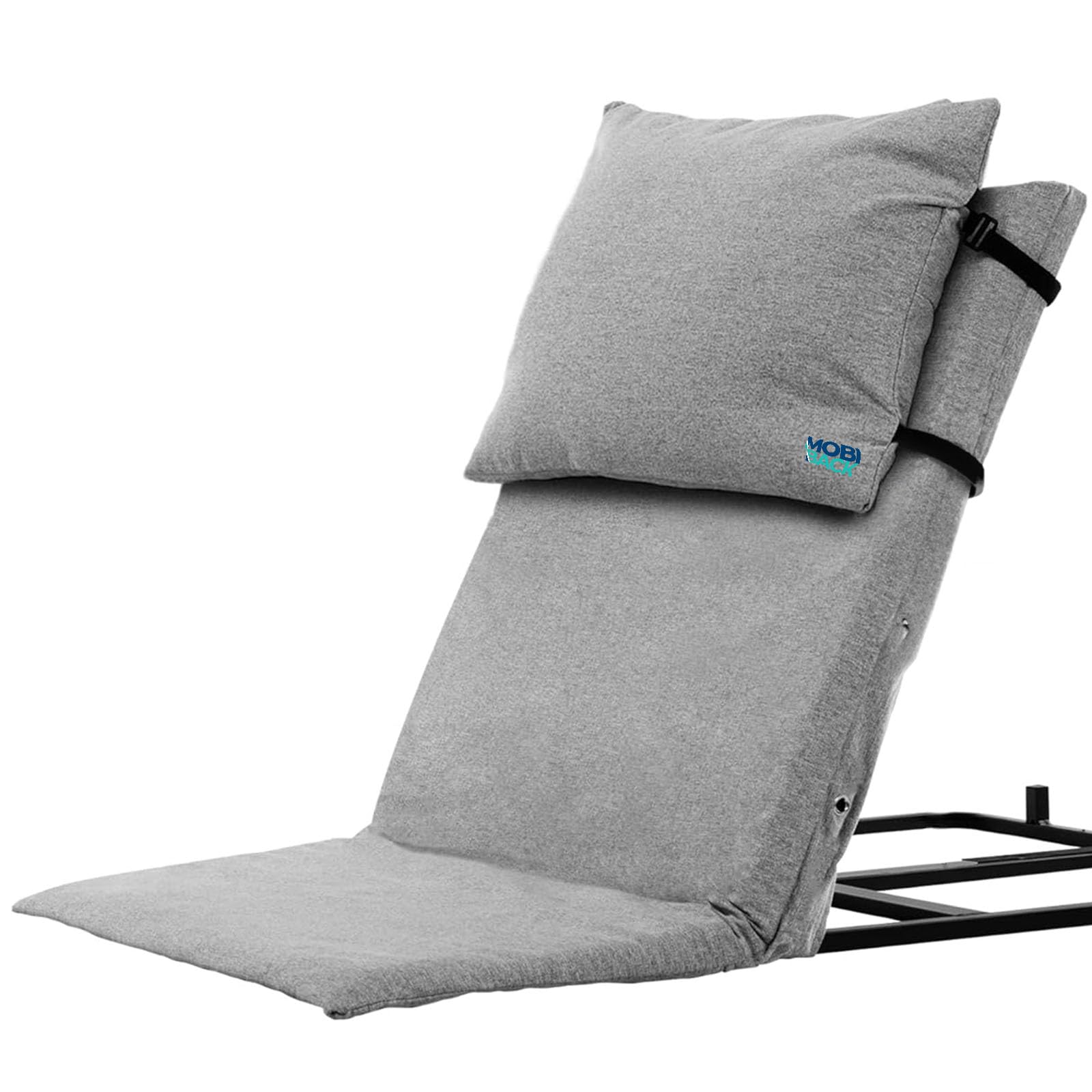 Electric Lifting Backrest for Bed by Mobi-Back - Adjustable Medical Back Pillow with Electric Pump System - Ideal for Pregnant Women & Elderly - Perfect for Sit-Up in Bed, Reading & Watching TV - Gen 2