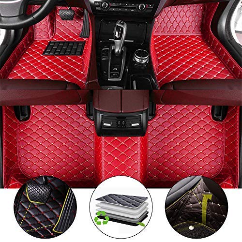 All Weather Floor Mats for Dodge Charger RT 2006-2013 - Heavy Duty Full Set Car Floor Liners (Red) - Perfect for Daily Commuting, Road Trips & Winter Protection
