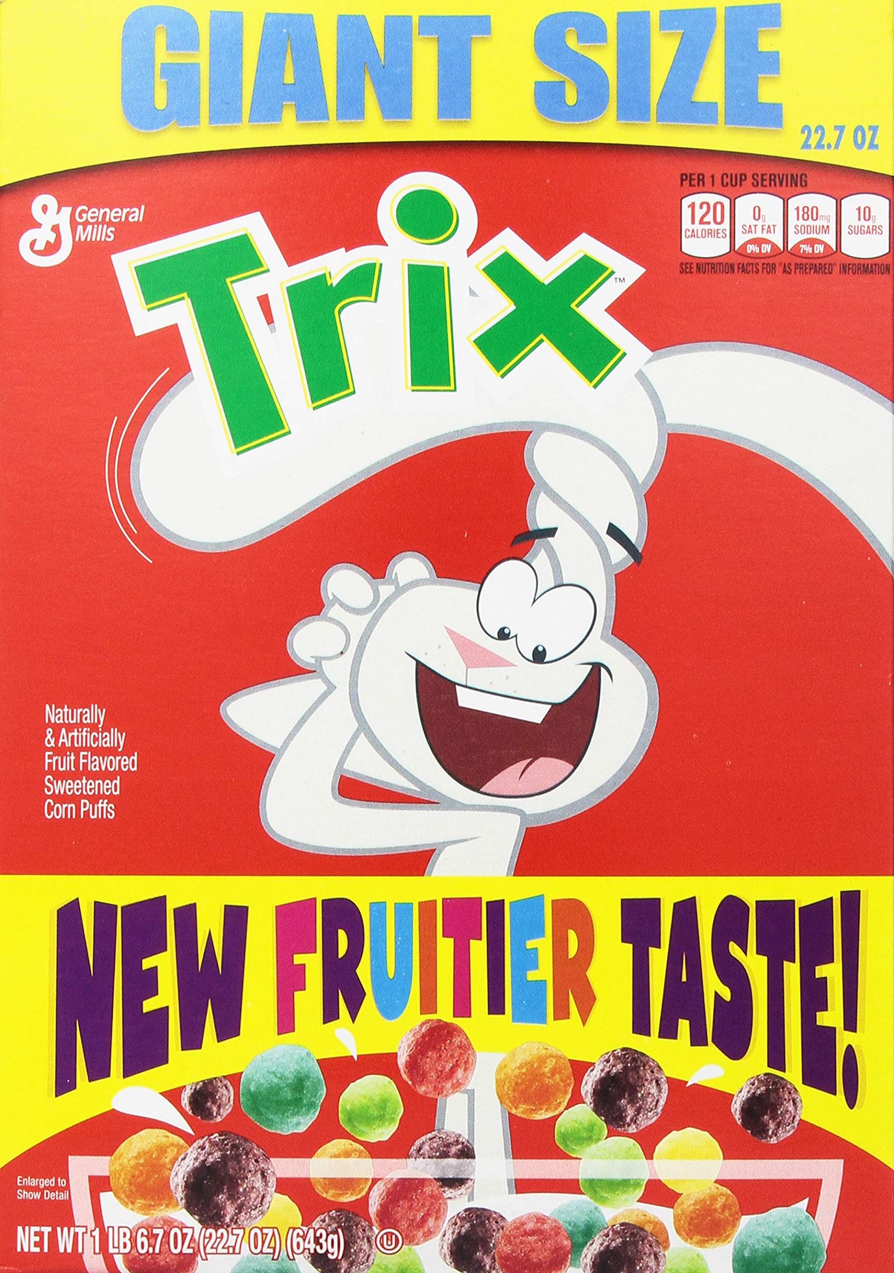 Trix Cereal 22.7 oz Box - Colorful Fruit Flavored Breakfast Cereal for Kids | Perfect for School Lunches & Family Breakfasts