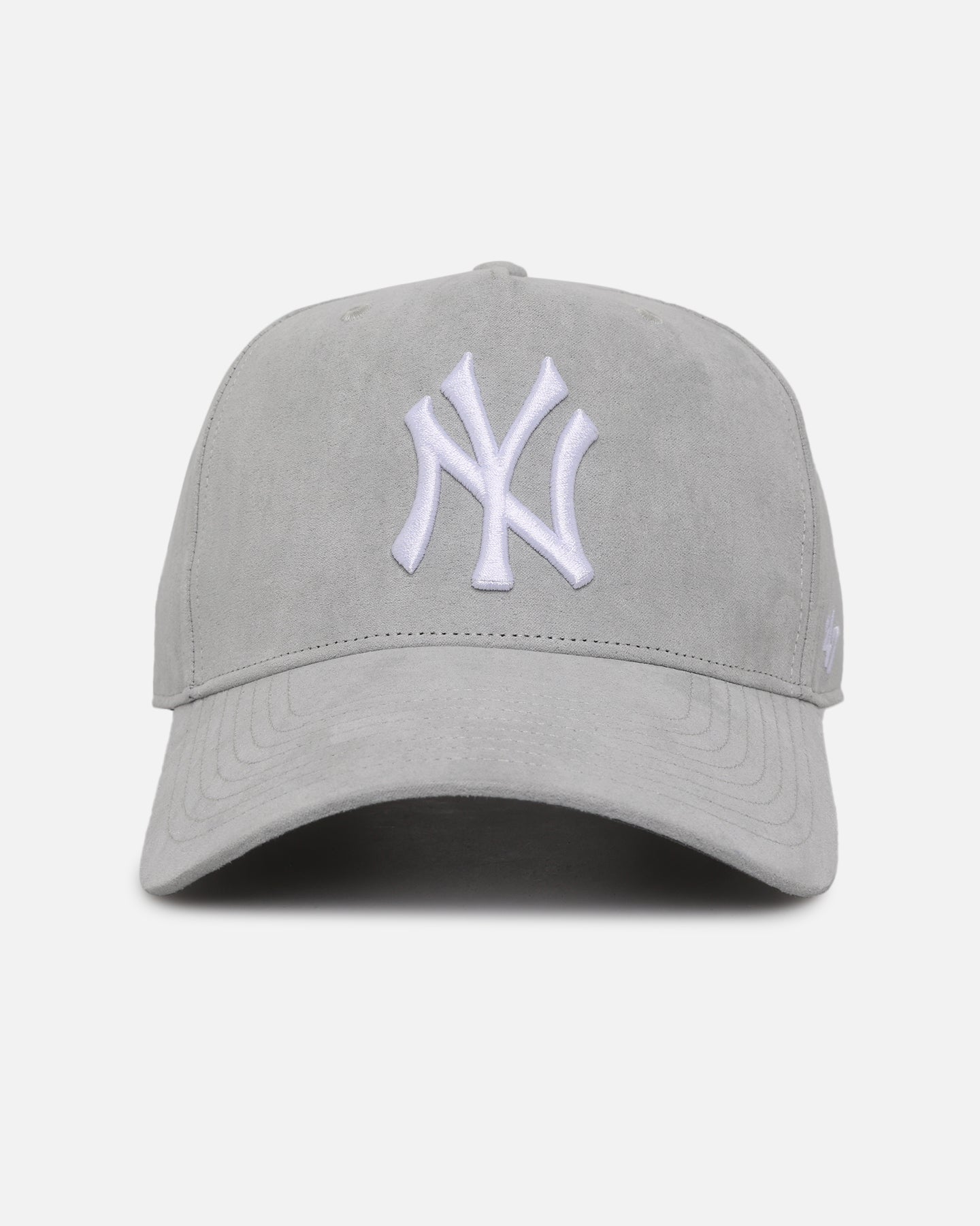 New York Yankees '47 MVP DT Strapback Cap - Gray/White Ultrasuede Adjustable Hat for Baseball Fans & Streetwear Fashion