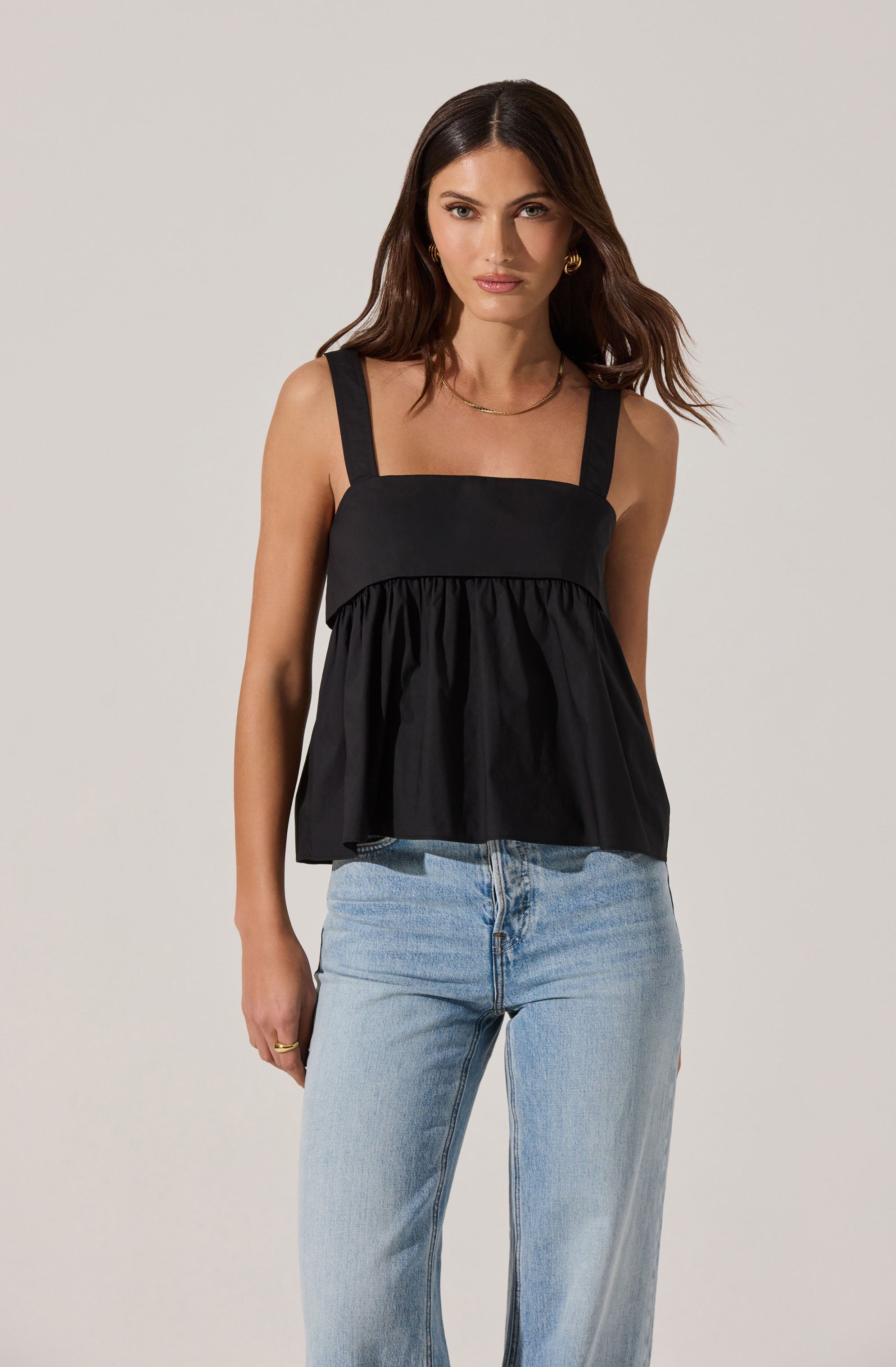 Square Neck Babydoll Top for Women - Flowy Lace Summer Blouse - Perfect for Date Night & Beach Vacation