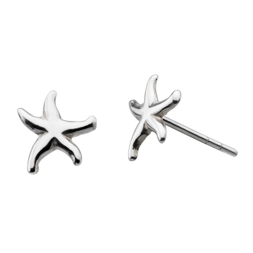 Silver Starfish Stud Earrings for Women - Hypoallergenic Stainless Steel Ocean Jewelry - Perfect for Beach Vacations, Summer Outfits & Gift Giving