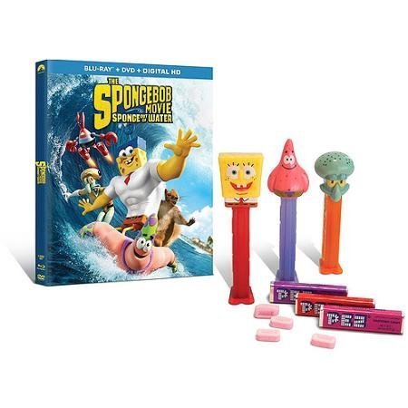 SpongeBob Movie: Sponge Out of Water - Exclusive Blu-ray + DVD + Digital HD Combo with SpongeBob Pez Dispenser (Widescreen) | Perfect for Family Movie Nights & SpongeBob Fan Collections