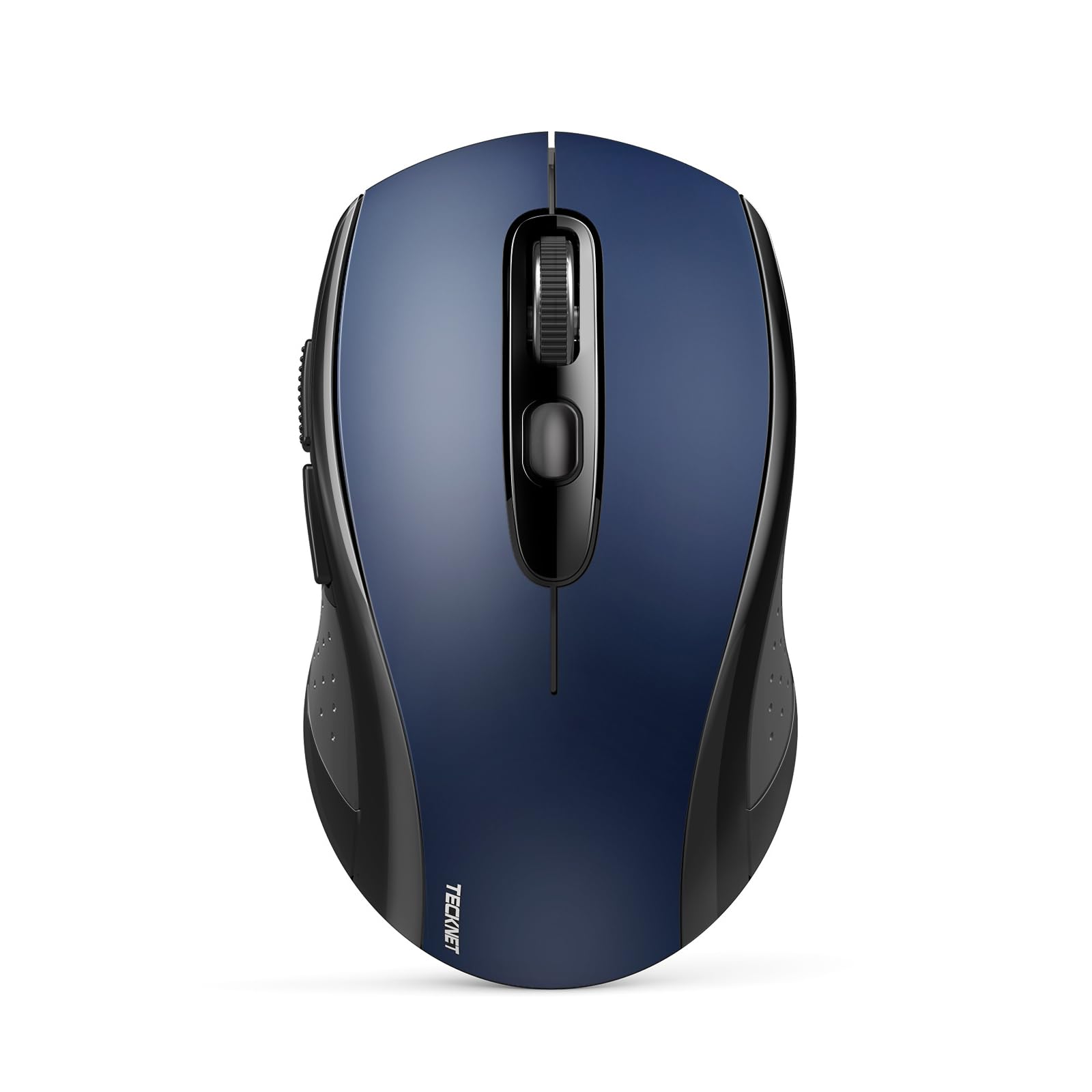 TECKNET Bluetooth Wireless Mouse 4000DPI, 2-in-1 Dual Mode (BT 5.0/3.0 + 2.4Ghz) Ergonomic Computer Mouse with USB Receiver for Mac Windows Laptop PC - Perfect for Office, Home & Travel (Blue)