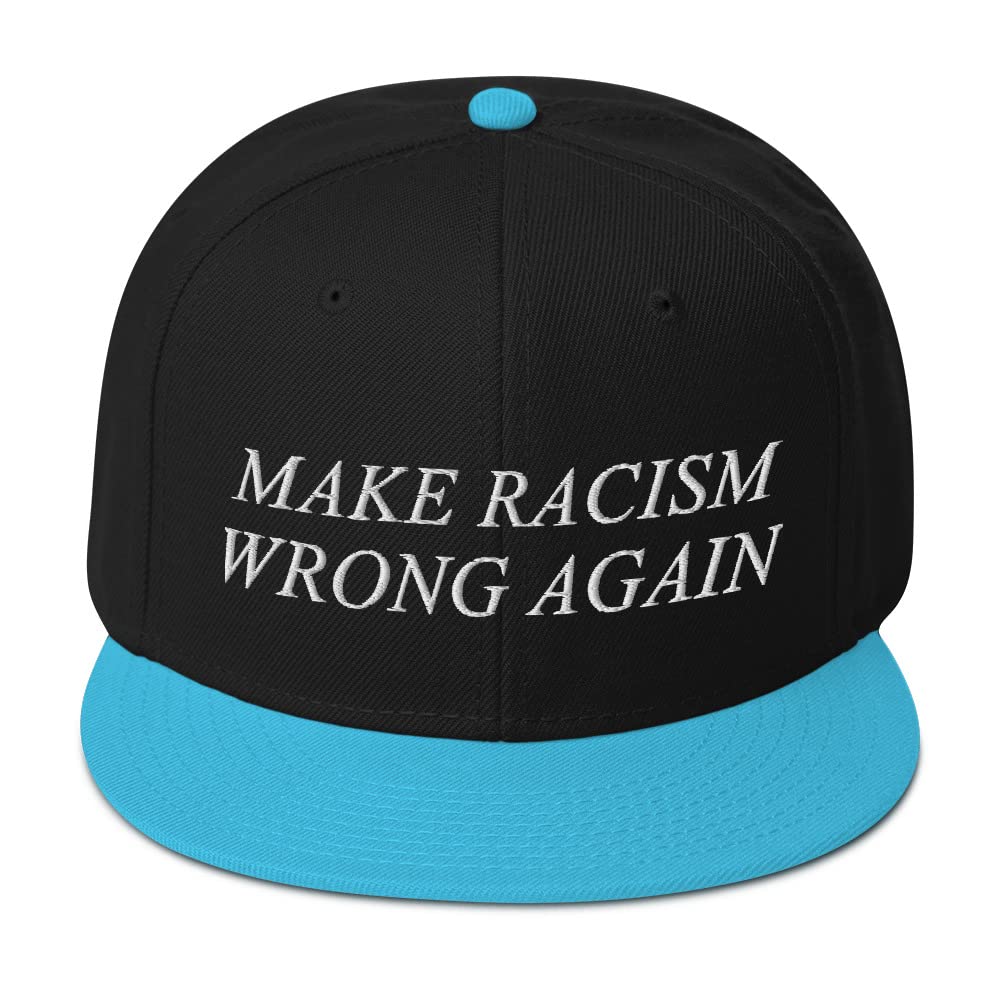 Anti-Racism Snapback Hat - Make Racism Wrong Again - Adjustable Unisex Baseball Cap for Men & Women - Perfect for Protests, Social Justice Events & Everyday Wear
