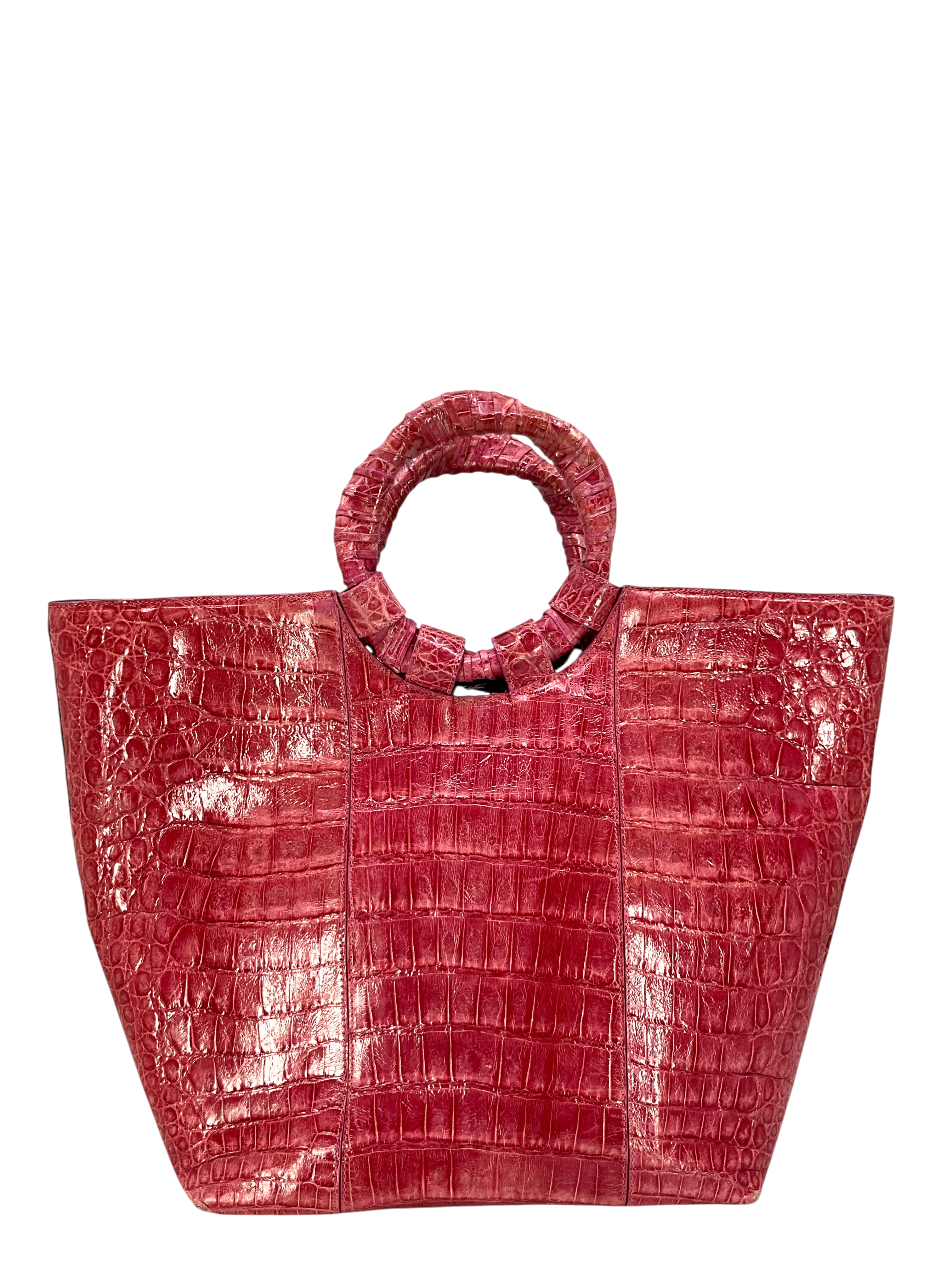 Luxury Nancy Gonzalez Medium Crocodile Leather Tote Bag for Women - Elegant Designer Handbag for Work, Travel & Everyday Use