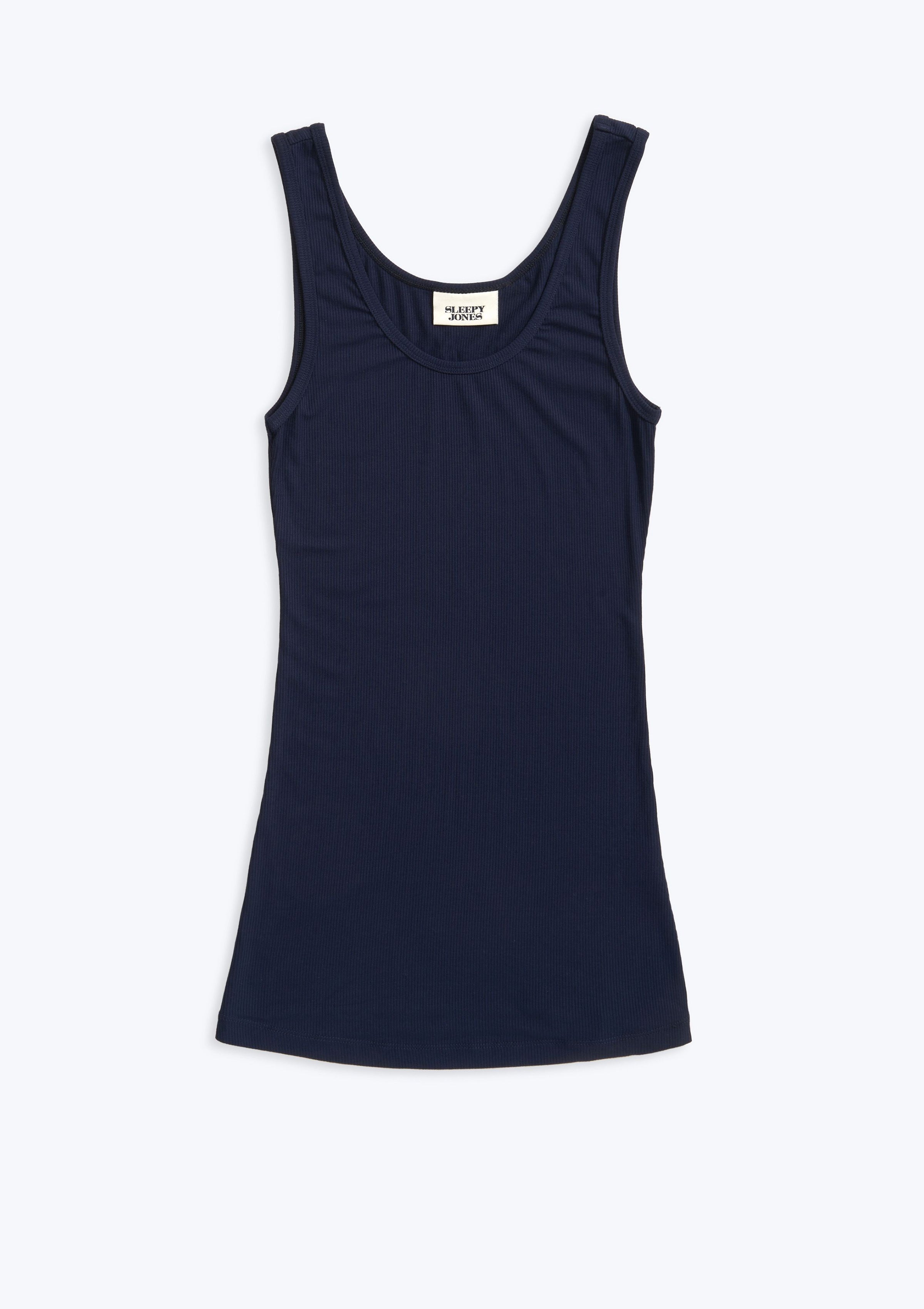 Alex Women's Navy Blue Sleeveless Tank Top - Soft Cotton Casual Shirt for Summer, Gym, Yoga & Beach Wear