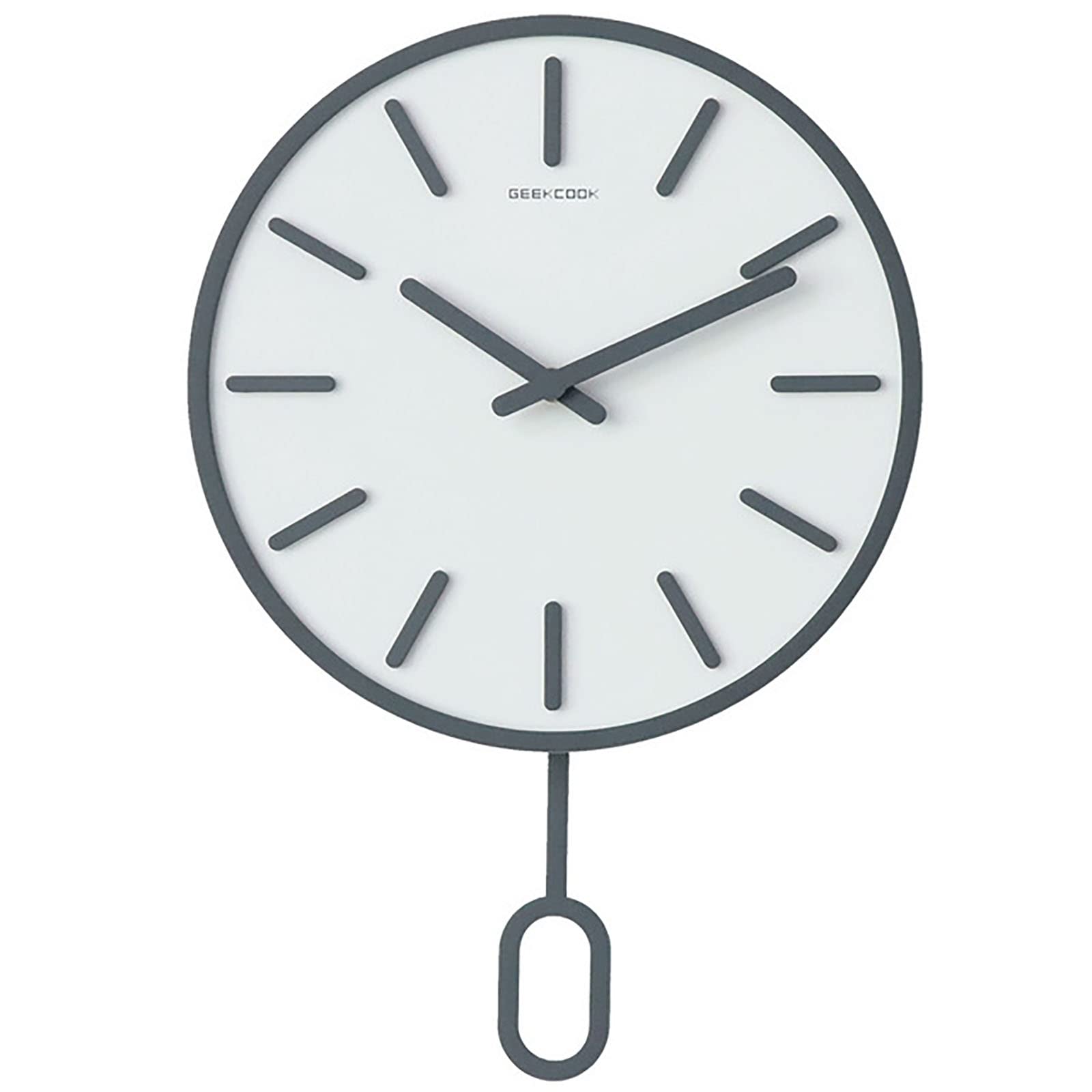 YANGJUAN Modern Silent Wall Clock with Pendulum - Battery Operated Analog Clock for Living Room, Bedroom & Office Decor | Perfect for Home, Office & Classroom Use
