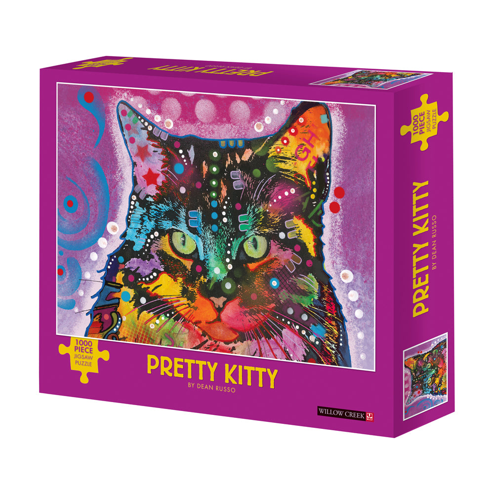 Dean Russo Pretty Kitty 1000 Piece Jigsaw Puzzle - Fun Family Activity, Home Decor & Gift for Cat Lovers