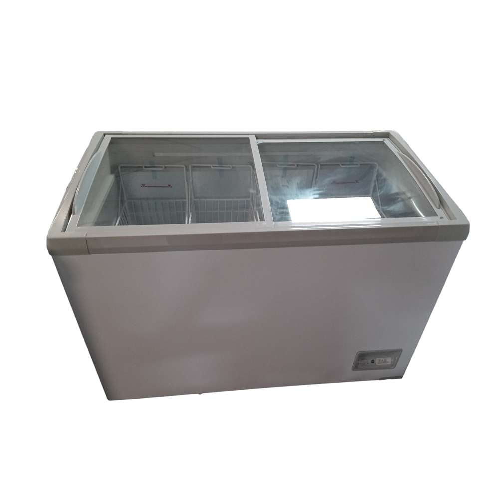 Alpha 290L Commercial Chest Freezer with Silver Liner - Heavy Duty Freezer for Restaurants, Grocery Stores & Catering Businesses - Perfect for Bulk Food Storage & Frozen Inventory