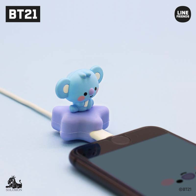 BT21 Koya Plush Toy - Official BT21 Cable Mascot Cute Collectible Stuffed Animal for BTS Fans | Perfect for Room Decor, Gift Giving, and K-Pop Merchandise Collections