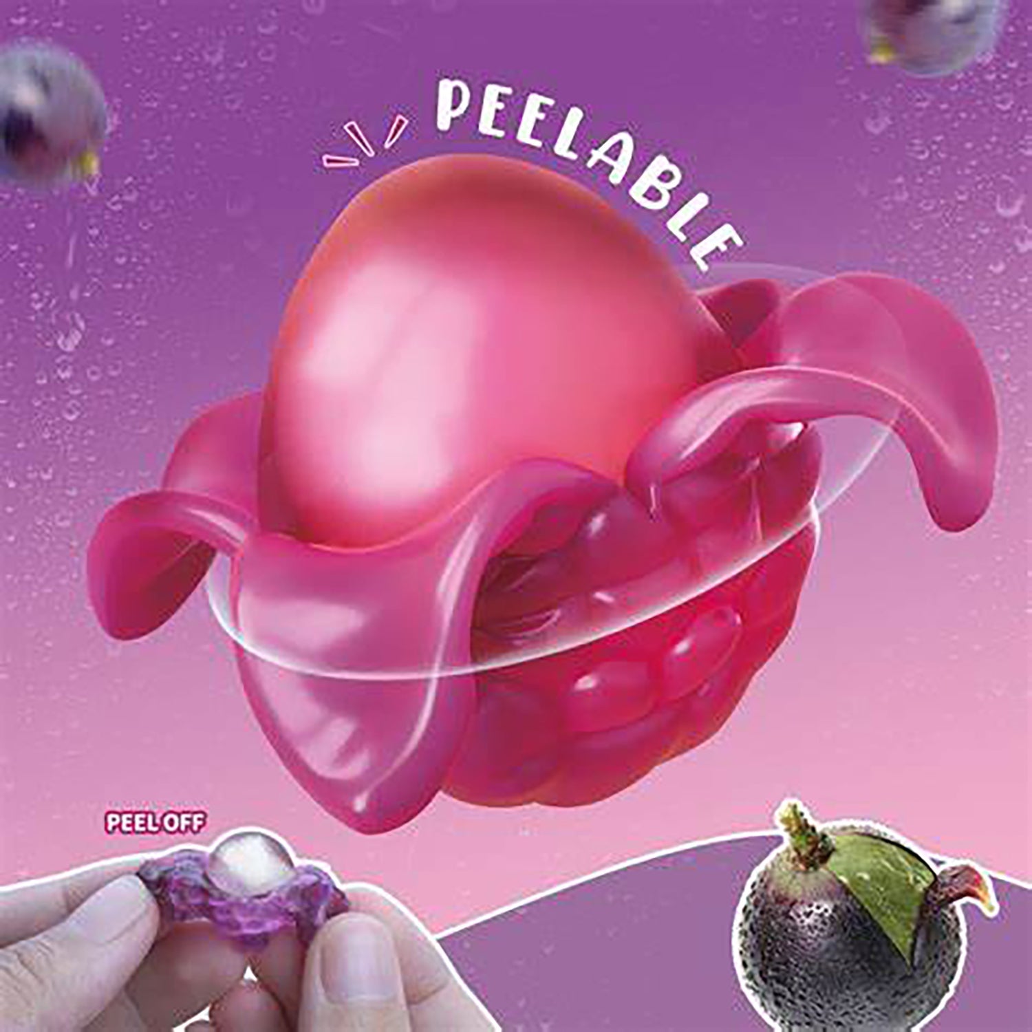 Amos Peelerz Peelable Gummy Grape Candy - 6oz Resealable Bag - Sweet & Chewy Grape Flavored Snacks for Kids, Parties & On-the-Go Treats
