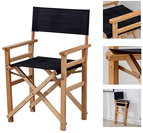 Livronic Heavy Duty Folding Director Chair - 120kg Capacity Professional Makeup & Photography Chair with Durable Canvas Seat & Backrest - Portable White Stool for Salon, Film Set, Outdoor Events & Home Use