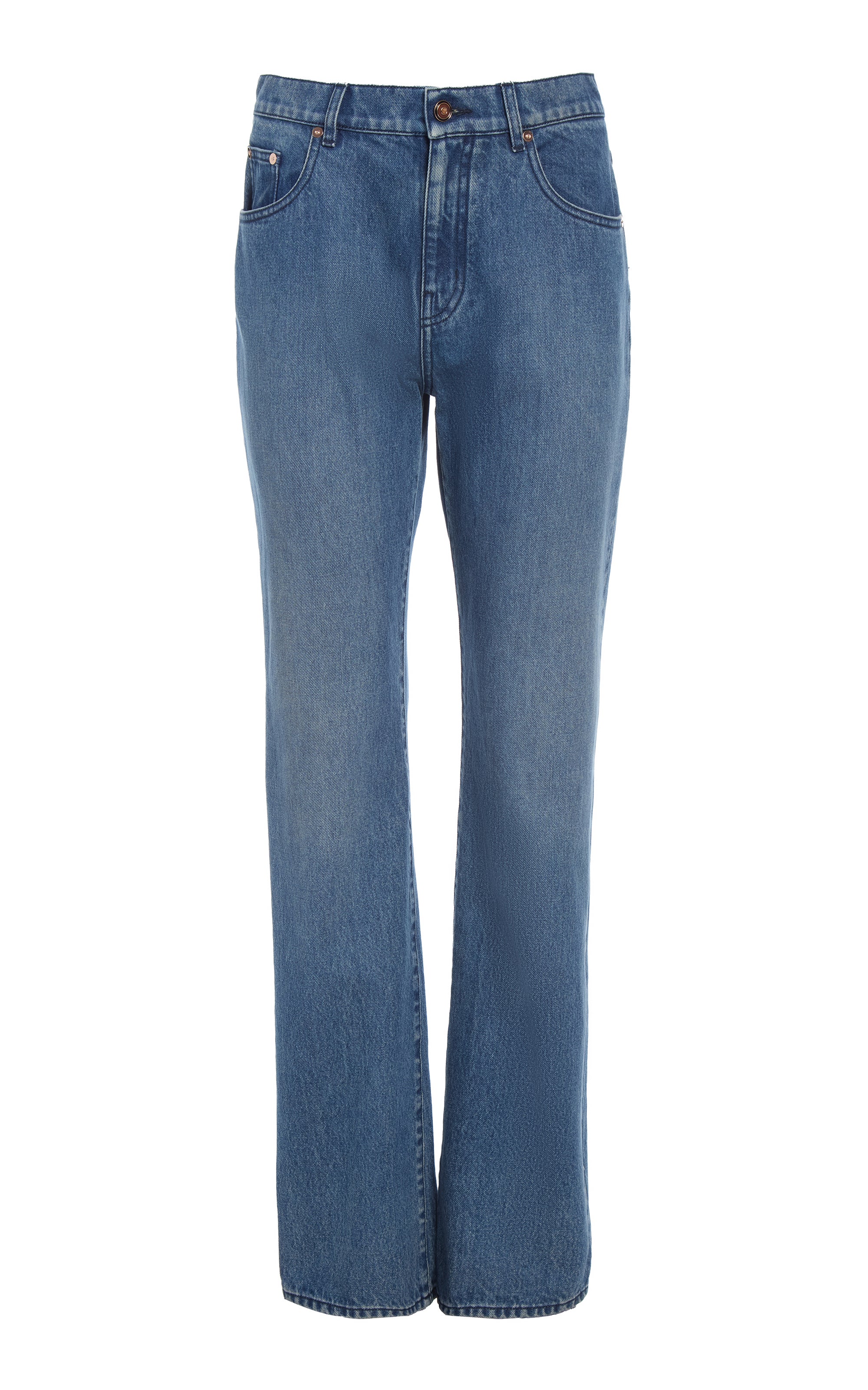 Rey Straight Leg Jeans for Women - Uruguayan Blue Recycled Cotton Denim | Eco-Friendly Stretch Denim Pants | Casual Wear, Office Outfits & Weekend Style