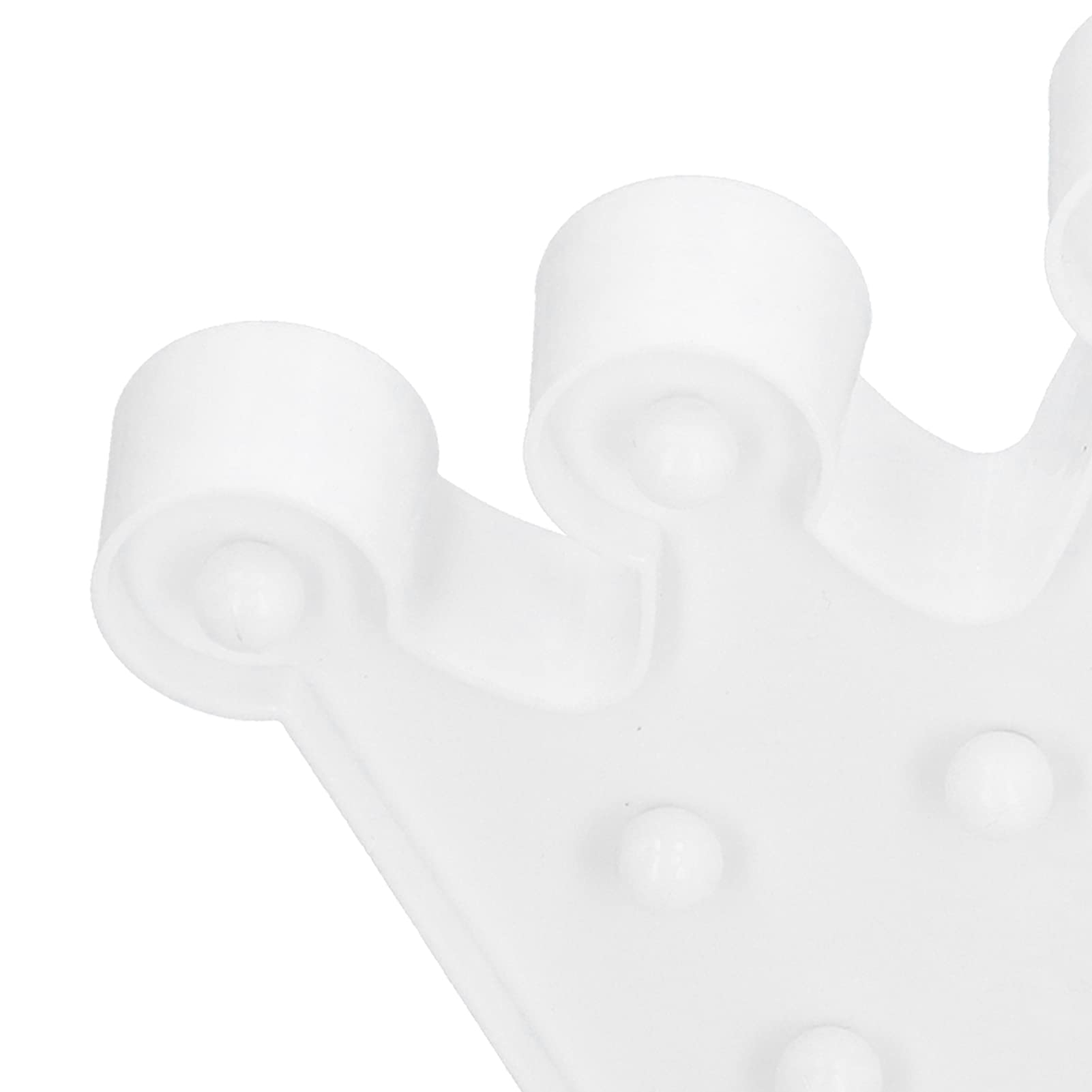 Crown Shaped LED Decorative Night Light - High Brightness Warm White Plastic Lamp for Party, Living Room, Bar, Bedroom & Wedding Decor (White) | Perfect for Home Ambiance, Romantic Settings & Special Events