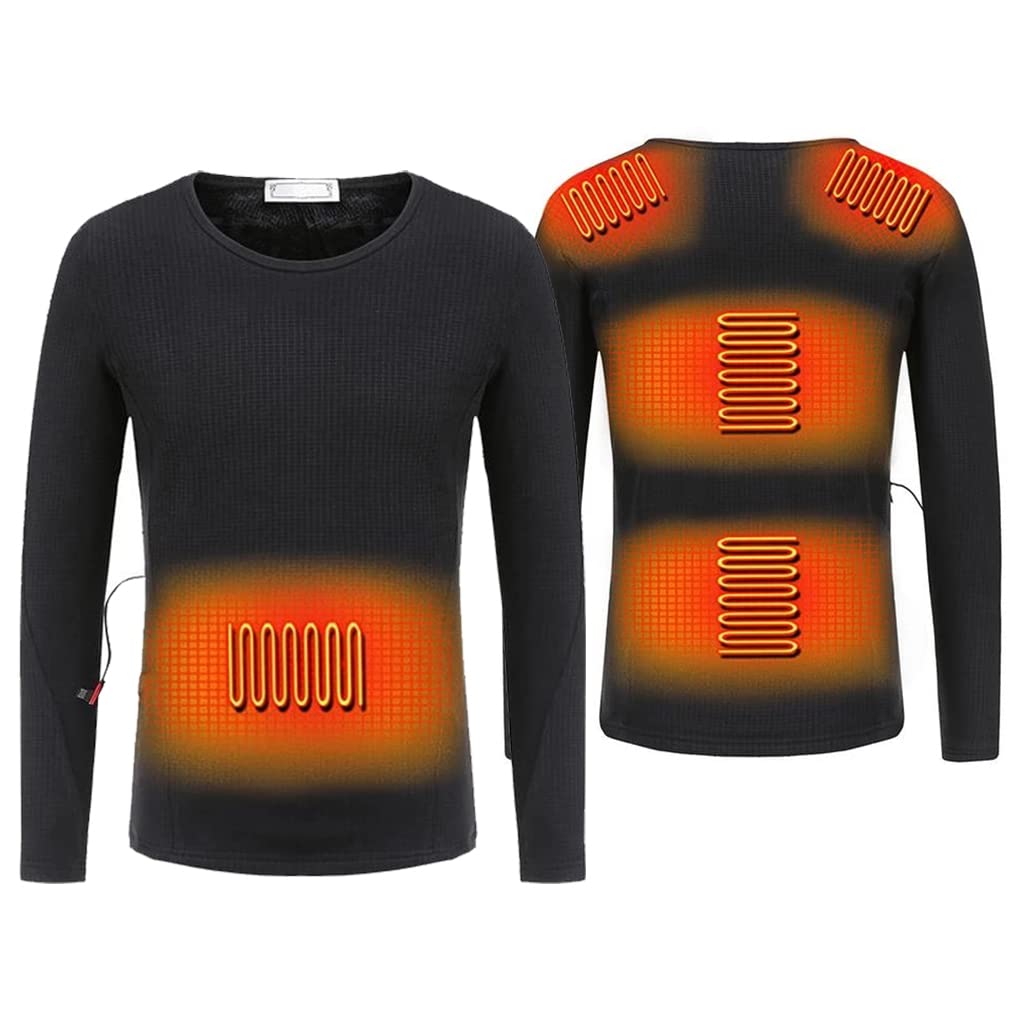 Avride USB Heated Underwear Base Layer - Electric Thermal Long Sleeve Shirt for Men & Women | Machine Washable Winter Heating Clothes | Perfect for Skiing, Hiking, and Cold Weather Outdoor Activities