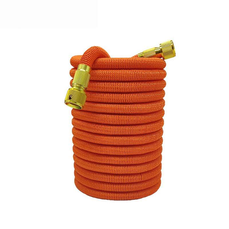 100FT Orange Expandable Garden Hose - Nozzle-Free High Pressure TPE Water Hose for Gardening, Car Washing, Outdoor Cleaning & Home Use