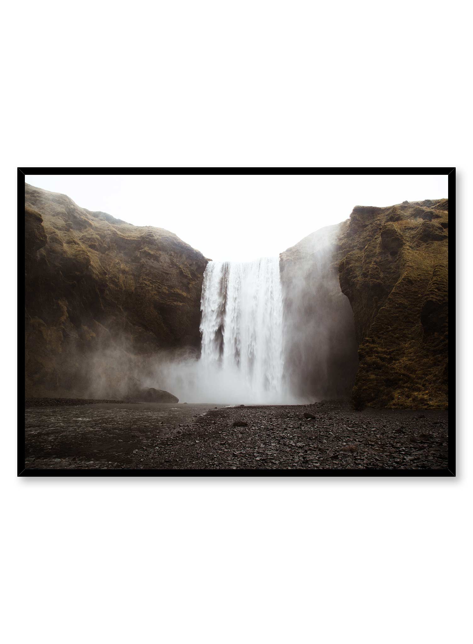 Beautiful Cascading Scenery Wall Art Poster - Nature Landscape Print for Home & Office Decor - Perfect for Living Room, Bedroom, or Office Wall Decoration