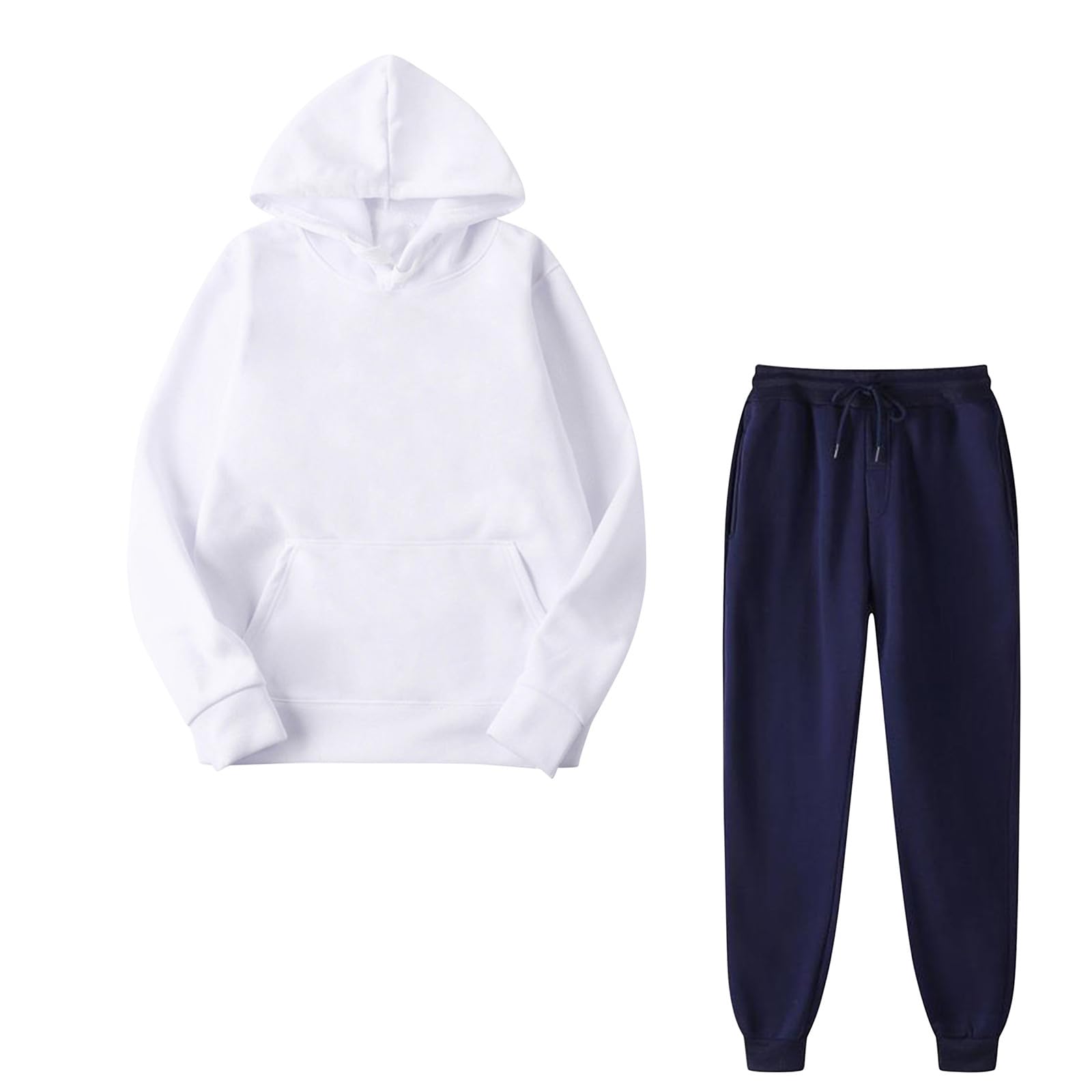Unisex Casual Hoodie & Sweatpants Set for Fall 2023 - Cozy Loungewear