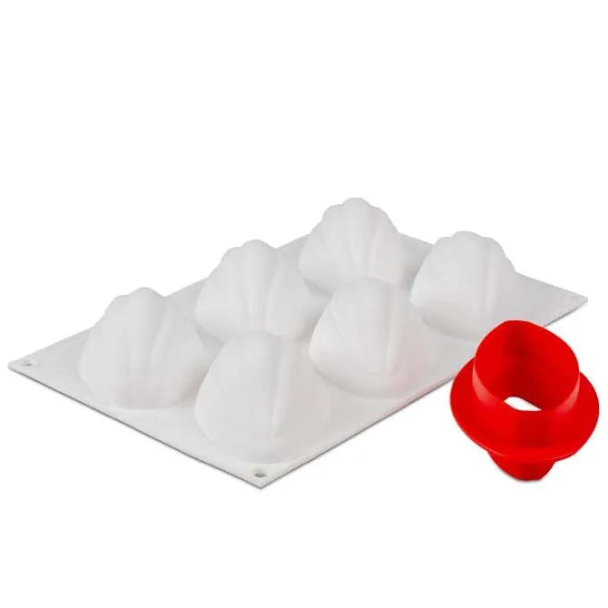 Premium Cacao 120 Silicone Chocolate Mold with Cutter - 6 Different Shapes for Baking, Candy Making & DIY Desserts - Perfect for Home Chefs & Professional Bakers