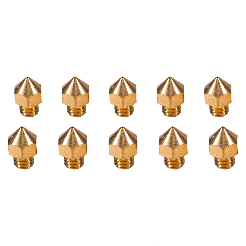 Durable Brass Nozzle 1.75mm/0.4mm - High Precision 3D Printer Nozzle for V6 Print Head | Chamfer Round Cutting Design | Reliable Performance for Smooth Printing | Perfect for DIY Projects, Prototyping & Home 3D Printing