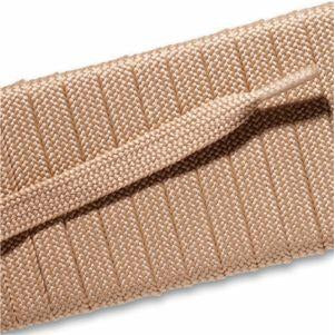 Fashion Athletic Flat Shoelaces - Beige (2 Pair Pack) | Durable & Comfortable for Running, Walking & Casual Shoes