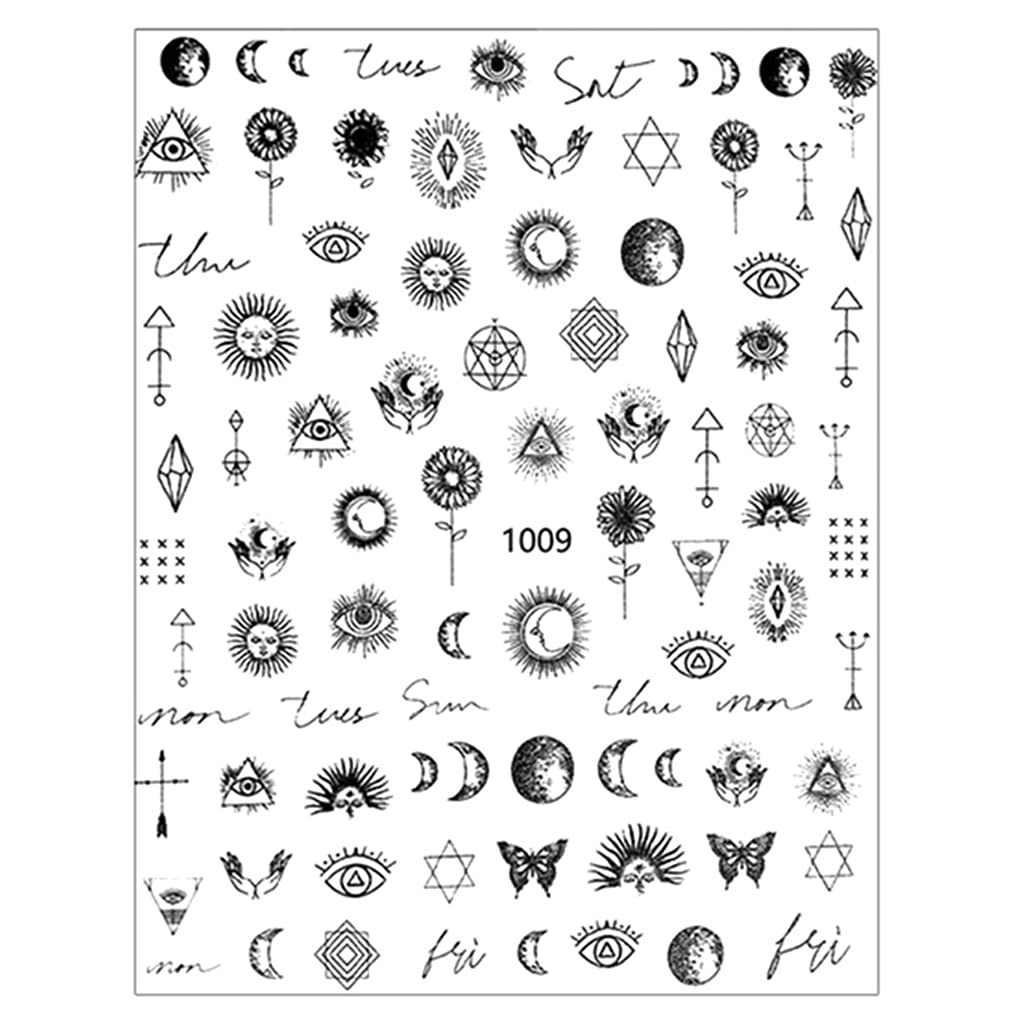 QUQUTWO DIY Nail Art Stickers - Floral & Feather Water Transfer Decals for Stylish Nails | Home & Party Use