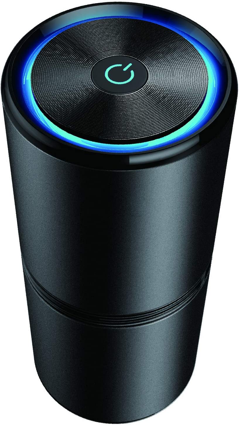 Premium Car Air Purifier with 12M Negative Ions - Quiet 27dB Ionic Air Cleaner for Cars & Small Rooms | Eliminates Smoke, Dust, Pet Odors & Pollen | Ideal for Smokers, Allergy Sufferers & Pet Owners (California Approved) - Perfect for Road Trips, Office & Nursery Use