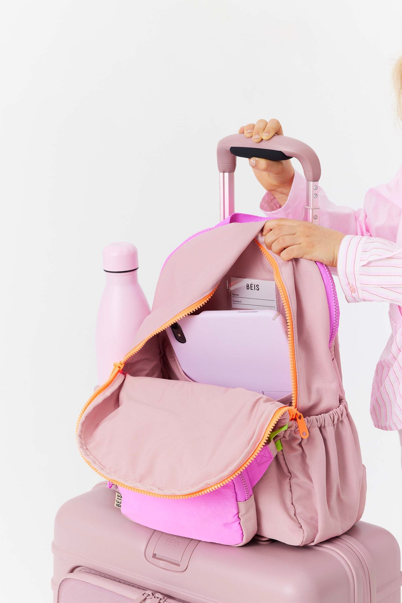 Atlas Pink Kids Backpack for School, Travel & Daycare - Lightweight Durable Bookbag for Boys & Girls Ages 3-12