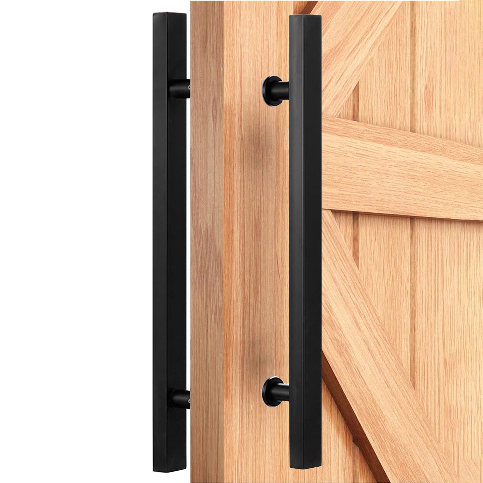 Stainless Steel Sliding Barn Door Handle - Matte Black 150cm for Modern Homes