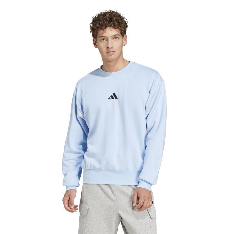 Adidas Men's Essentials Feelcozy Fleece Sweatshirt - Soft & Comfortable Pullover Hoodie for Casual Wear, Gym, and Outdoor Activities