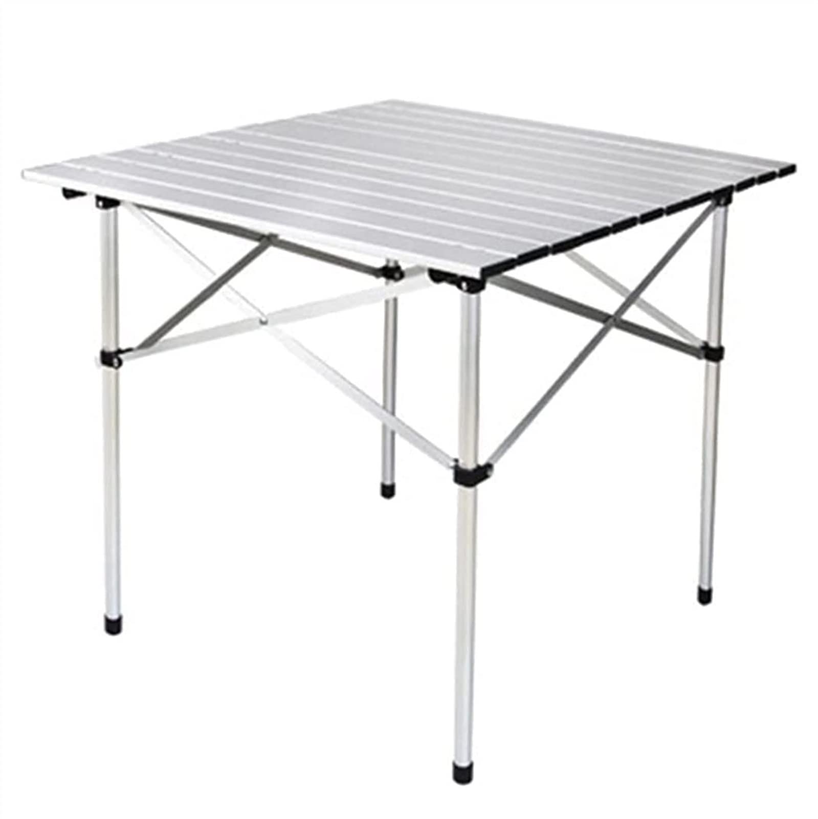 Zinhsq Folding Camping Table - Lightweight Aluminum Roll-Up Portable Square Table for Outdoor, Hiking, Picnic & Backpacking - Compact with Carry Bag - Perfect for Camping Trips, Beach Outings & Tailgating Parties