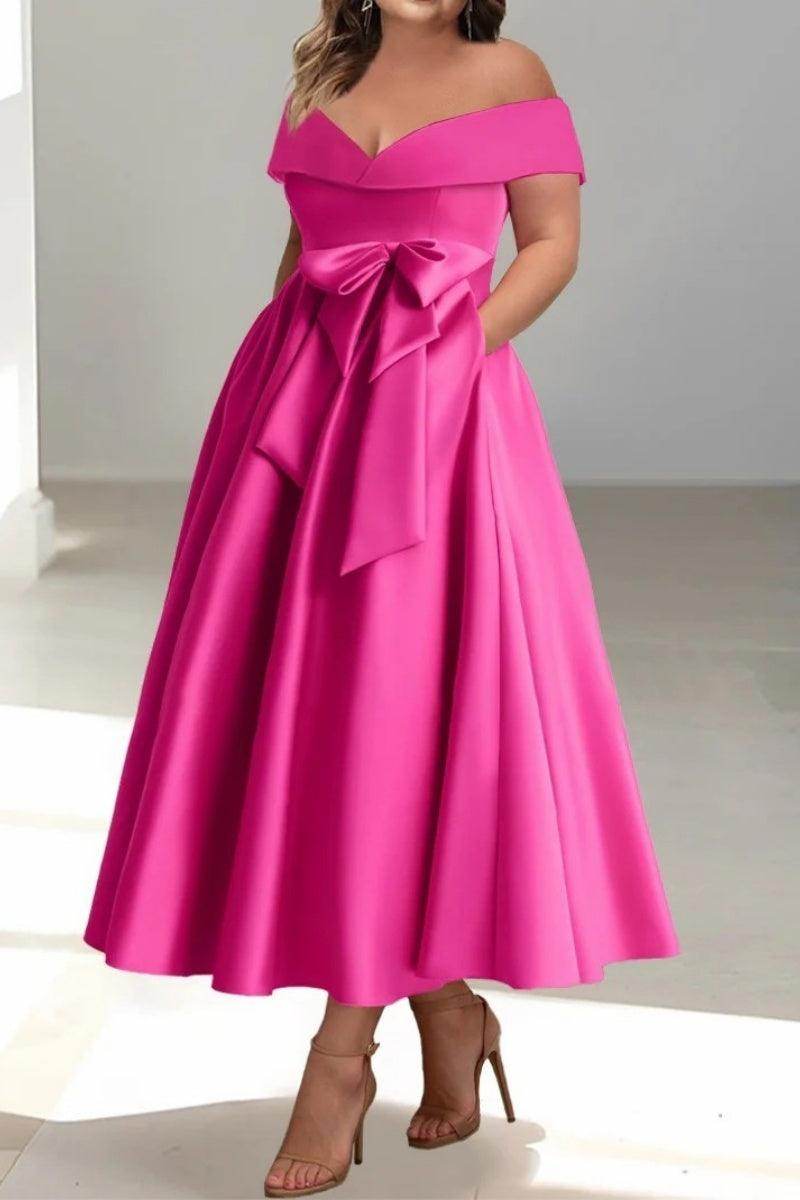 Elegant Off Shoulder Sleeveless Maxi Mother of the Bride Dress CM0332 - Perfect for Weddings, Formal Events & Special Occasions