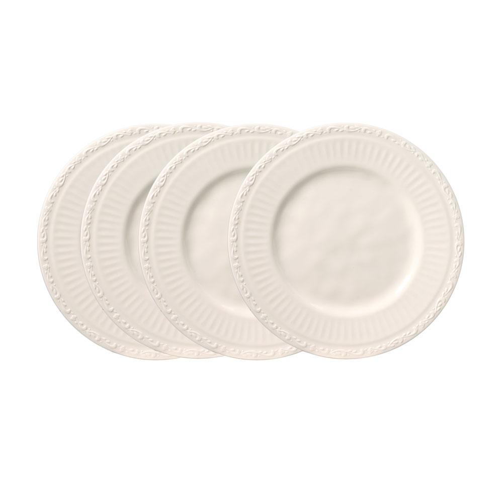 Italian Countryside® Set of 4 Outdoor Melamine Salad Plates - Durable & Lightweight Dinnerware for Picnics, BBQs, and Outdoor Dining