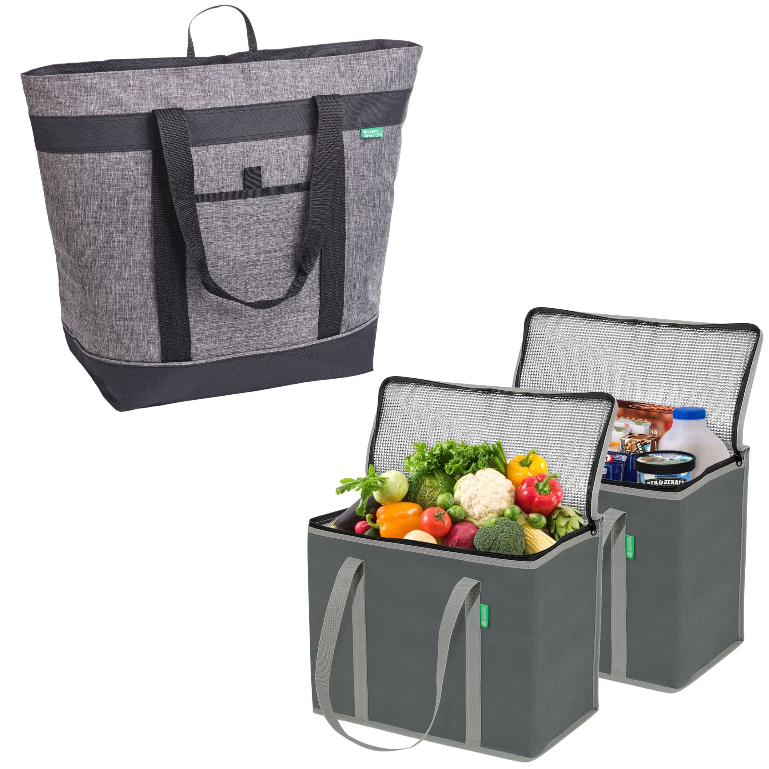 Eco-Friendly Insulated Cooler Bag for Groceries, Picnics & Outdoor Adventures - Reusable & Leak-Proof Lunch Tote for Camping, Beach & Work Commutes