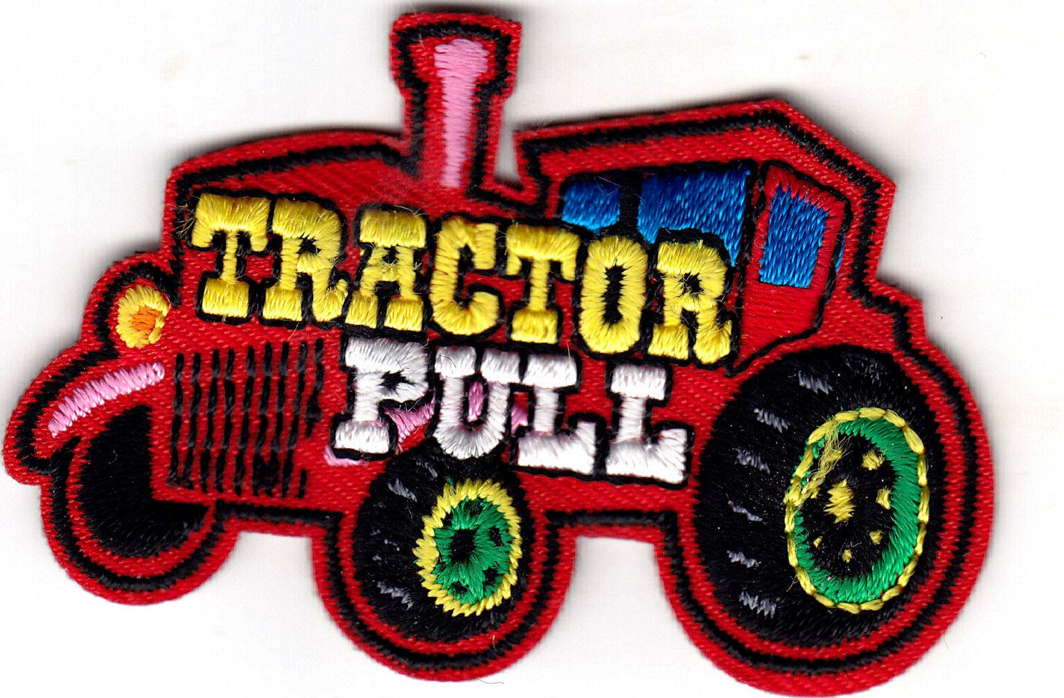 TRACTOR PULL Iron On Embroidered Patch for Trucks, Jeeps & Motorcycles - Durable Vehicle Decoration for Off-Road Adventures & Car Shows