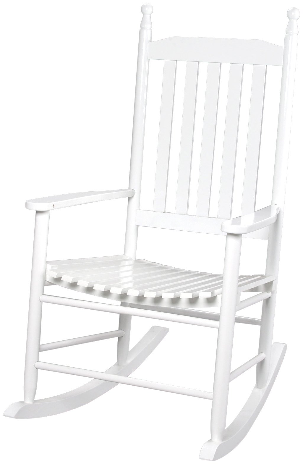 Gift Mark Adult Tall Back Rocking Chair - Comfortable White Rocker for Living Room, Nursery & Porch - Perfect for Relaxing, Nursing & Reading
