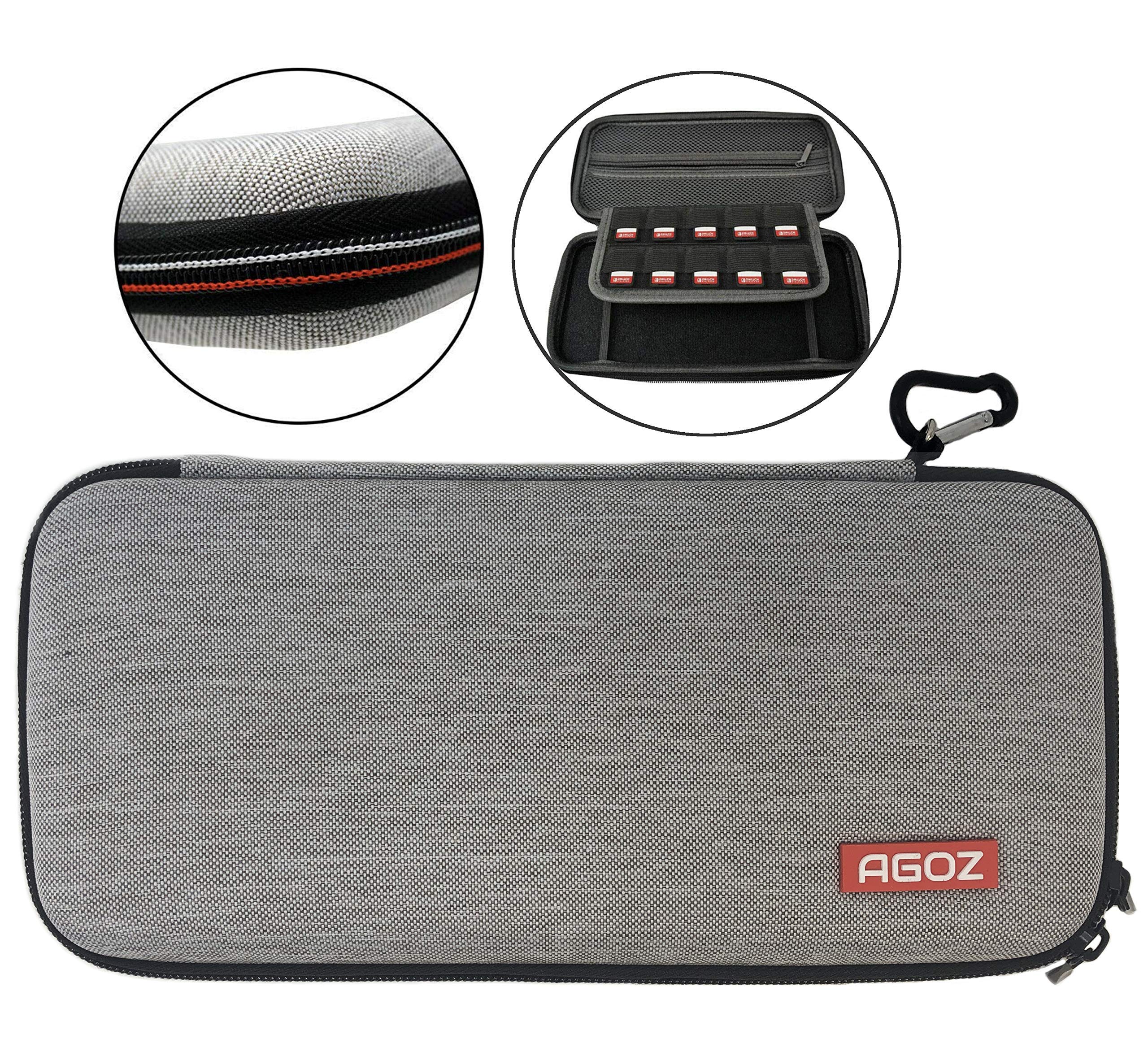 AGOZ Protective Carrying Case for Nintendo Switch - Durable Travel Cover Shell Pouch for Switch Console & Accessories | Perfect for Gaming On-The-Go, Travel Protection & Storage