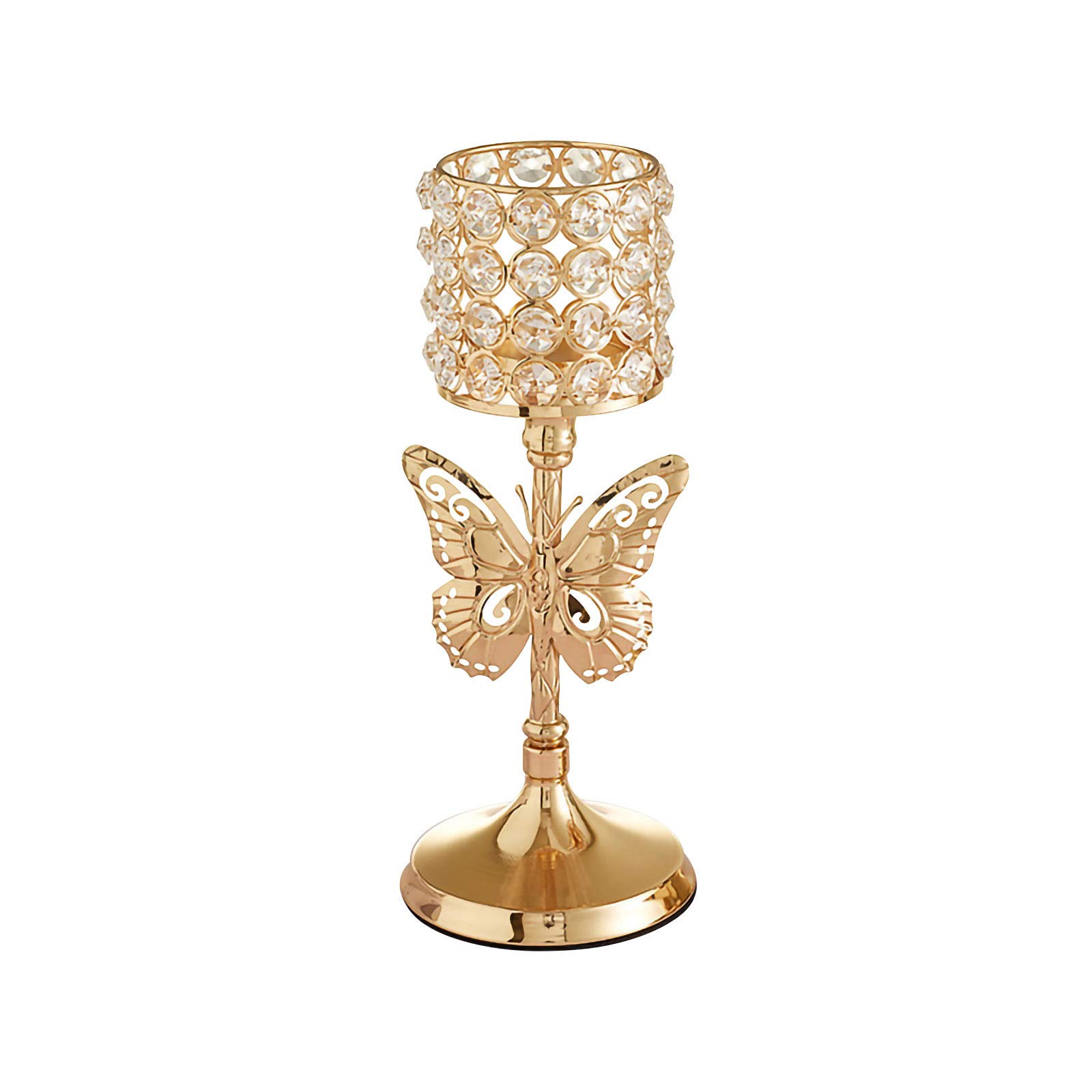 Elegant Gold Crystal Votive Candle Holder for Table Decor, Party & Wedding Centerpiece, Outdoor Hanging Tealight Decorations - Perfect for Romantic Dinners, Events & Home Ambiance