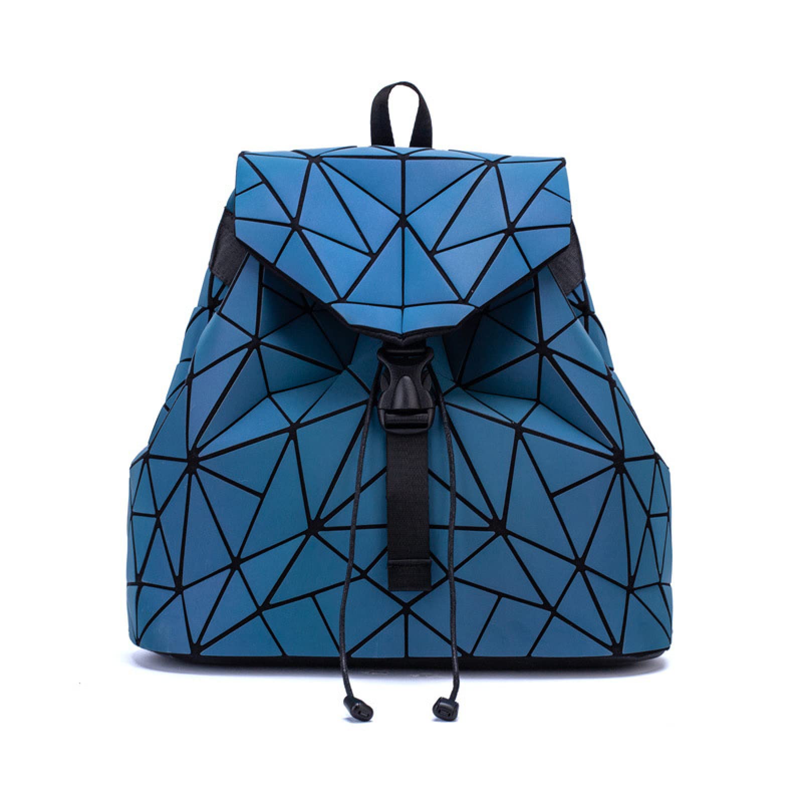 Glow in the Dark Backpack for Women - Geometric Holographic Reflective School Bag & Fashionable Daypack - Perfect for Night Safety, College Campus, Rave Parties & Outdoor Adventures