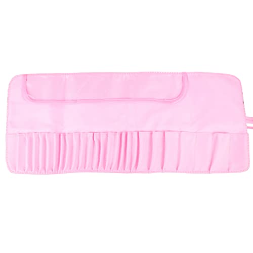 FRCOLOR Travel Makeup Brush Case - Portable Rolling Cosmetic Bag for On-the-Go Beauty