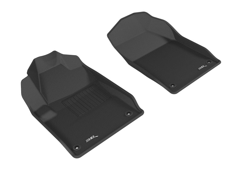 3D MAXpider Custom Fit Floor Mats for 2013-2017 Dodge Dart Kagu - 1st Row All-Weather Black Car Mats | Perfect for Daily Commute, Road Trips & Winter Protection
