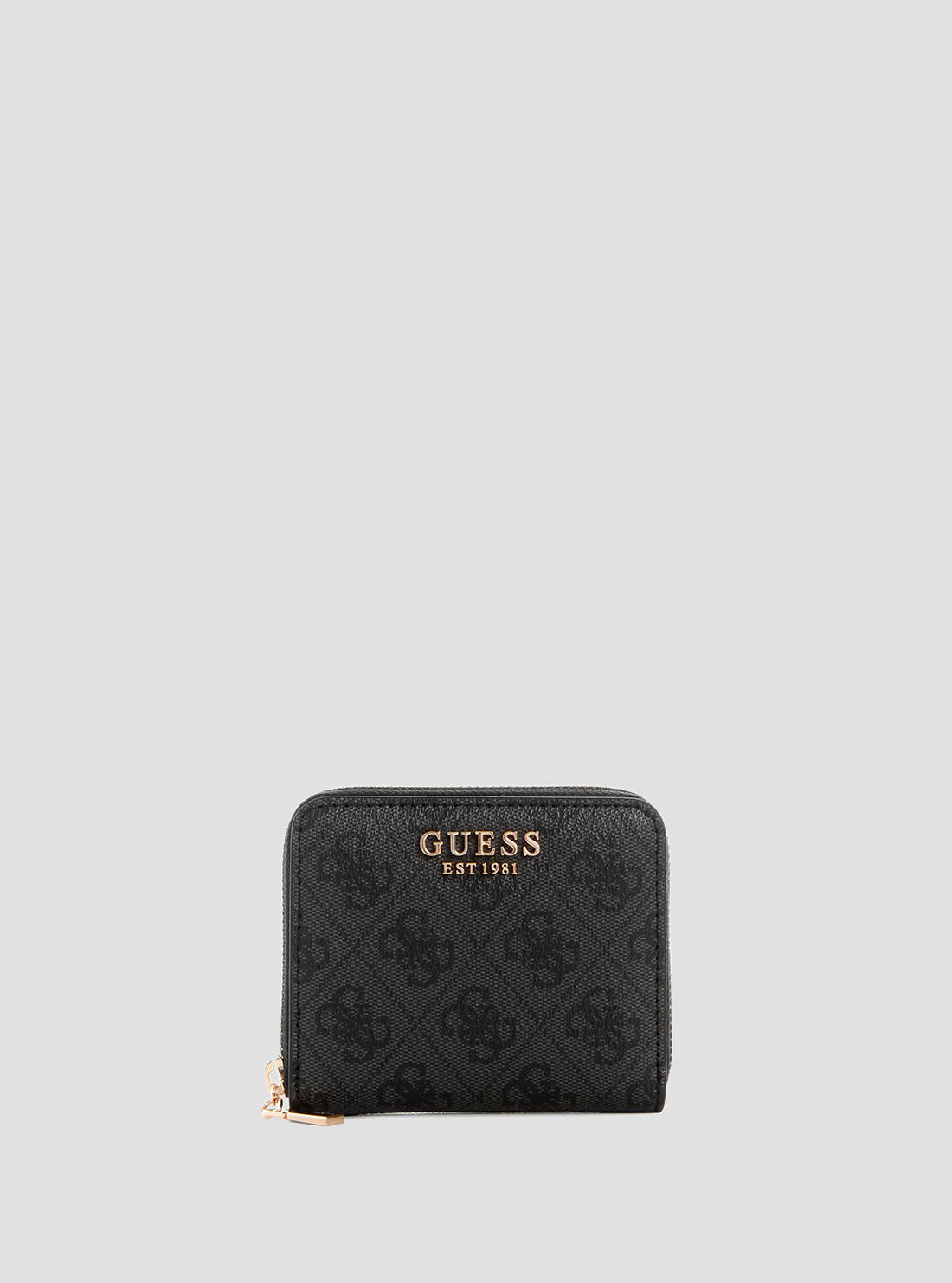 Black Logo Laurel Small Wallet for Women - Slim RFID Blocking Leather Card Holder - Perfect for Everyday Use, Travel & Minimalist Lifestyle