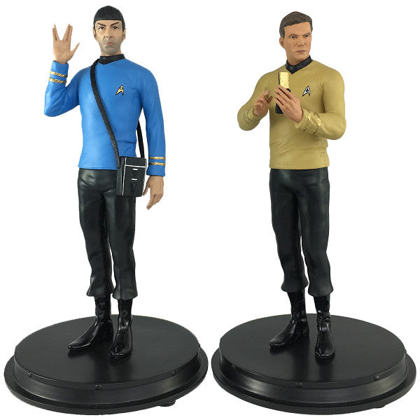 Star Trek TOS Kirk and Spock Collectible Statue Set - 2-Pack Premium Paperweights for Office Desk, Sci-Fi Decor & Gift for Trekkies
