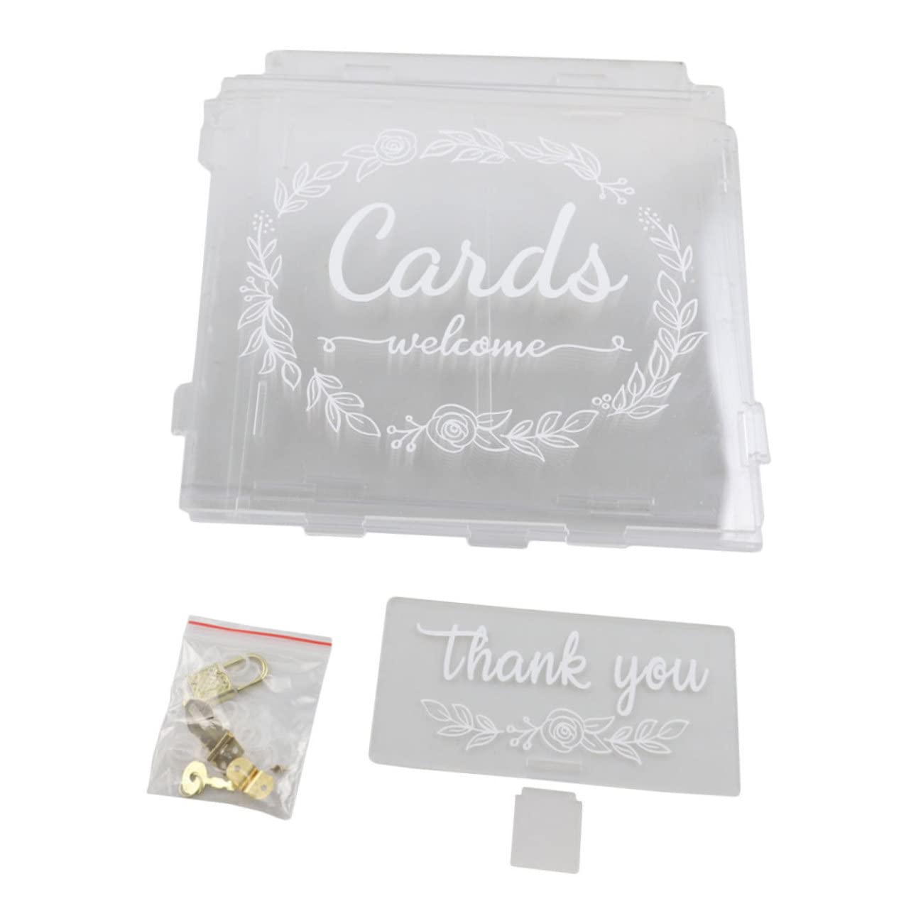 PLAFOPE Clear Acrylic Wedding Card Box with Lock - Elegant Gift Card Holder for Wedding, Bridal Shower & Party Supplies - Perfect for Reception, Anniversary & Special Events