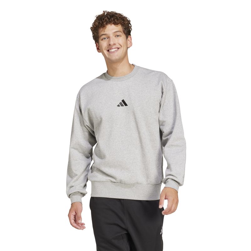 Adidas Men's Essentials Feelcozy Fleece Sweatshirt - Soft & Comfortable Pullover Hoodie for Casual Wear, Gym & Outdoor Activities