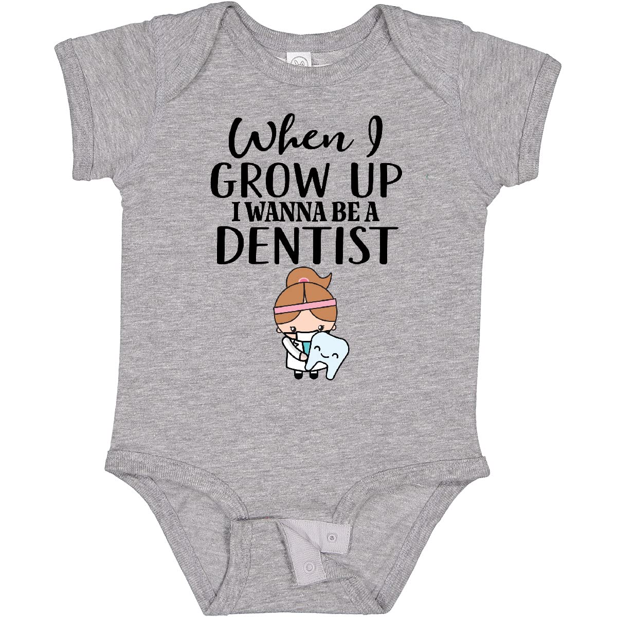 Inktastic Future Dentist Baby Girl Bodysuit - Cute Infant Onesie for Dentist-Themed Outfits & Baby Photoshoots