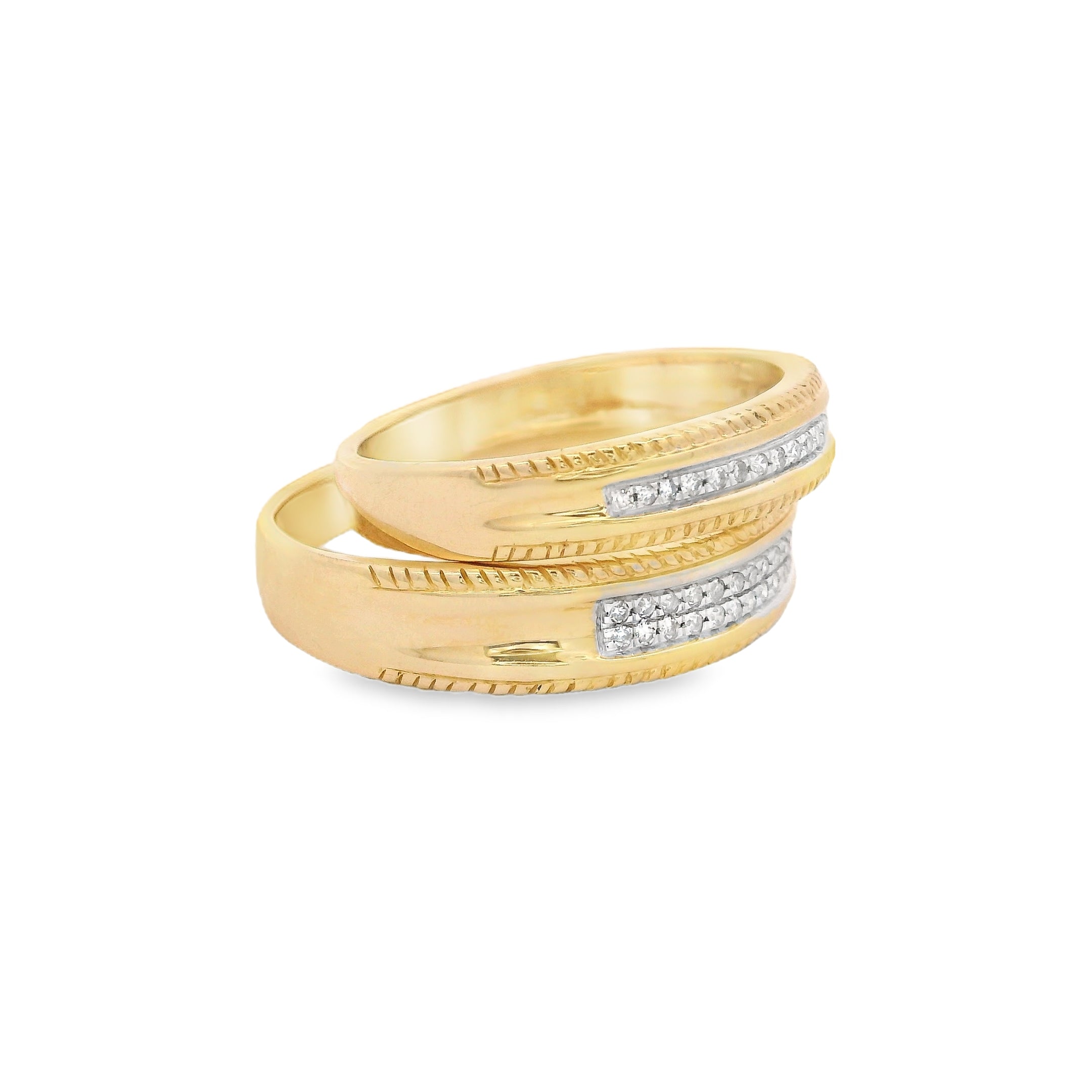 14K Gold Trio Stackable Square Diamond Line Rings Set - Elegant Minimalist Jewelry for Women | Perfect for Weddings, Anniversaries & Everyday Wear