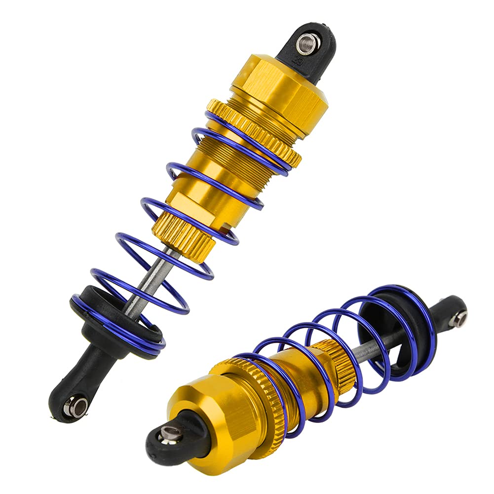 Adjustable 92mm Aluminum Alloy RC Car Front Shock Absorber - Upgrade Suspension for ZD Racing 7358 1/10 Scale RC Vehicles (Gold) | Perfect for Off-Road Bashing, Racing & Drifting on Rough Terrain